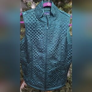 Susan Graver Quilted Vests Emerald/Teal Color